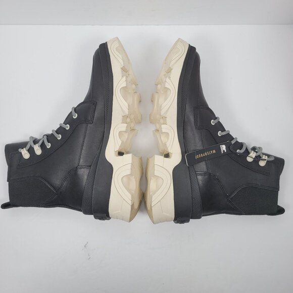 Sorel Brex Lace Up Women's Waterproof Black Leather Boots US Size 8.5 NWT - Picture 5 of 10